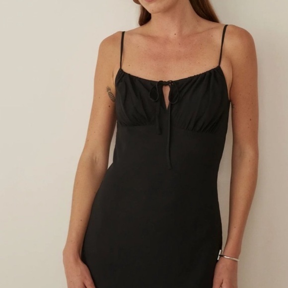 NWOT Reformation Maleah Dress Black